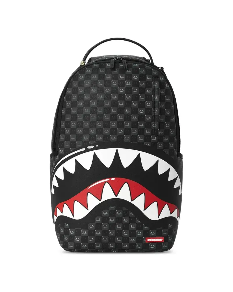Sprayground Karierter Sharks in Paris Rucksack - Schwarz Schwarz
