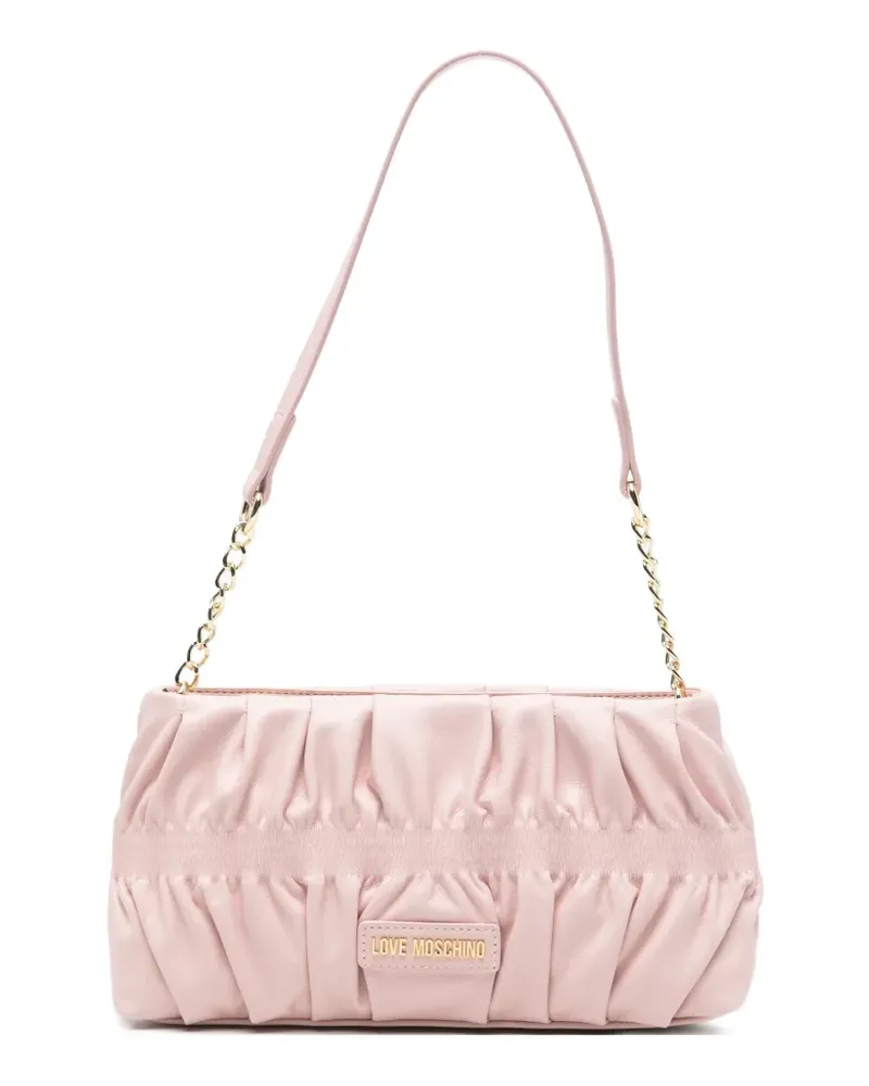 Moschino Schultertasche mit Raffungen - Rosa Rosa