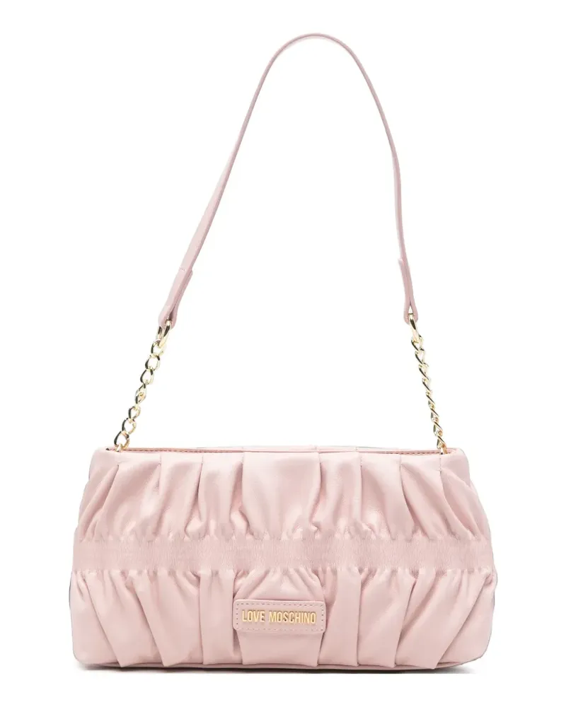 Moschino Schultertasche mit Raffungen - Rosa Rosa