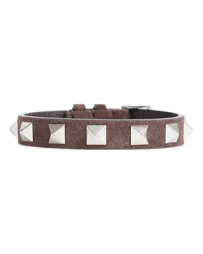 Valentino Garavani Rockstud Armband aus Wildleder - Braun Braun