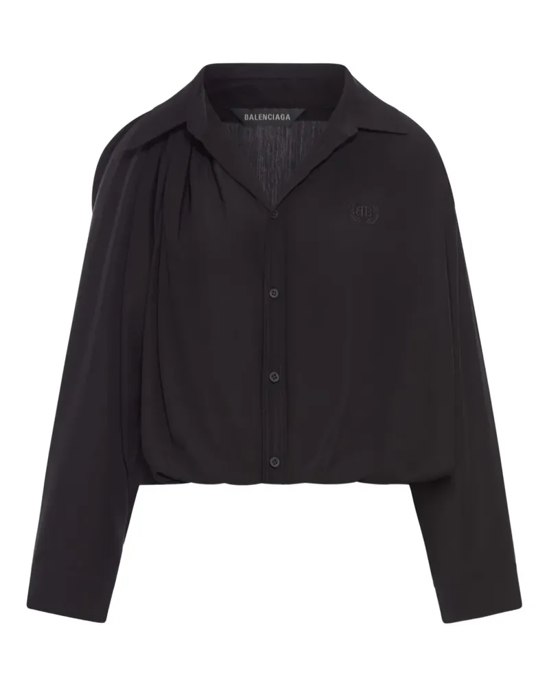 Balenciaga Hemd mit spitzem Kragen - Schwarz Schwarz
