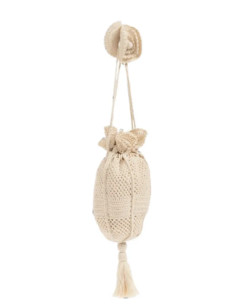 Ulla Johnson Gehäkelte Mermaid Schultertasche - Nude Nude
