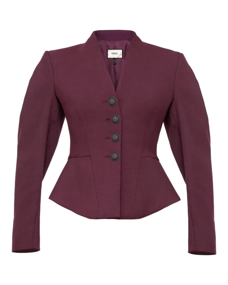 NISSA Klassische Jacke mit V-Ausschnitt - Violett Violett