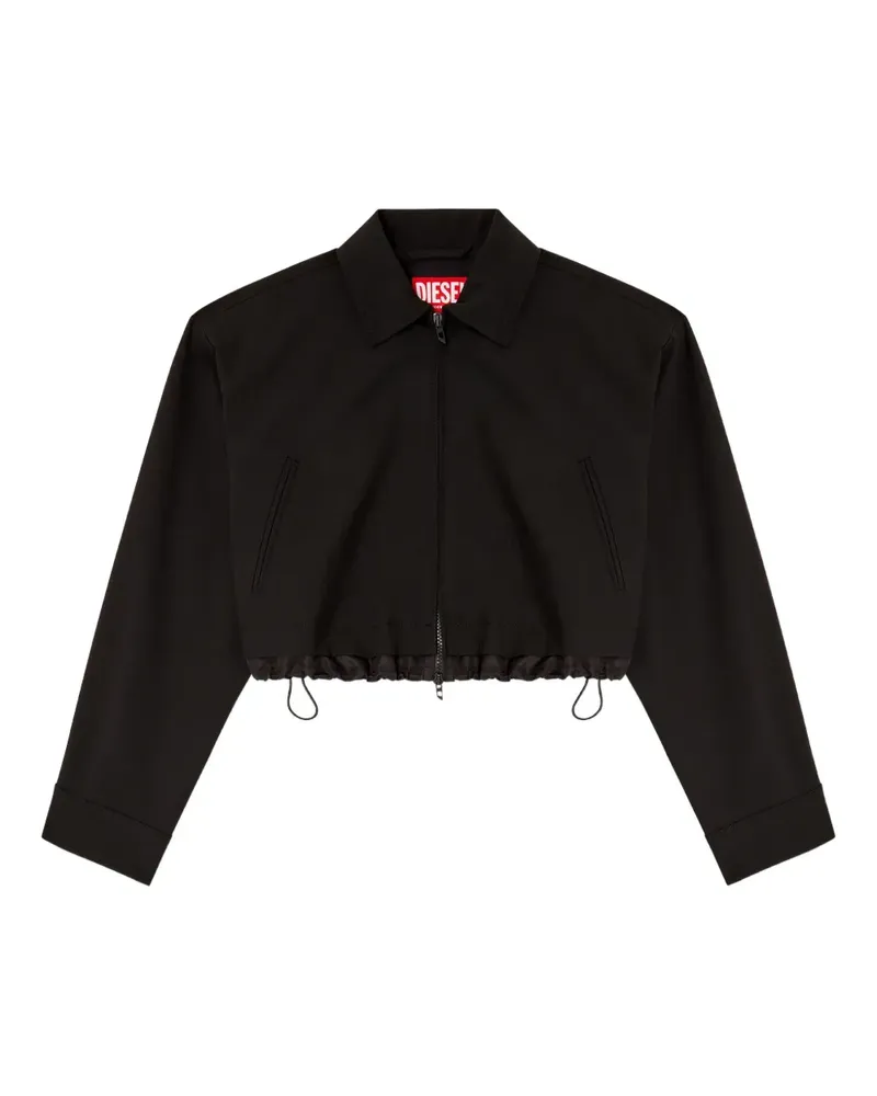 Diesel J-TING Cropped-Jacke mit Reißverschluss - Schwarz Schwarz