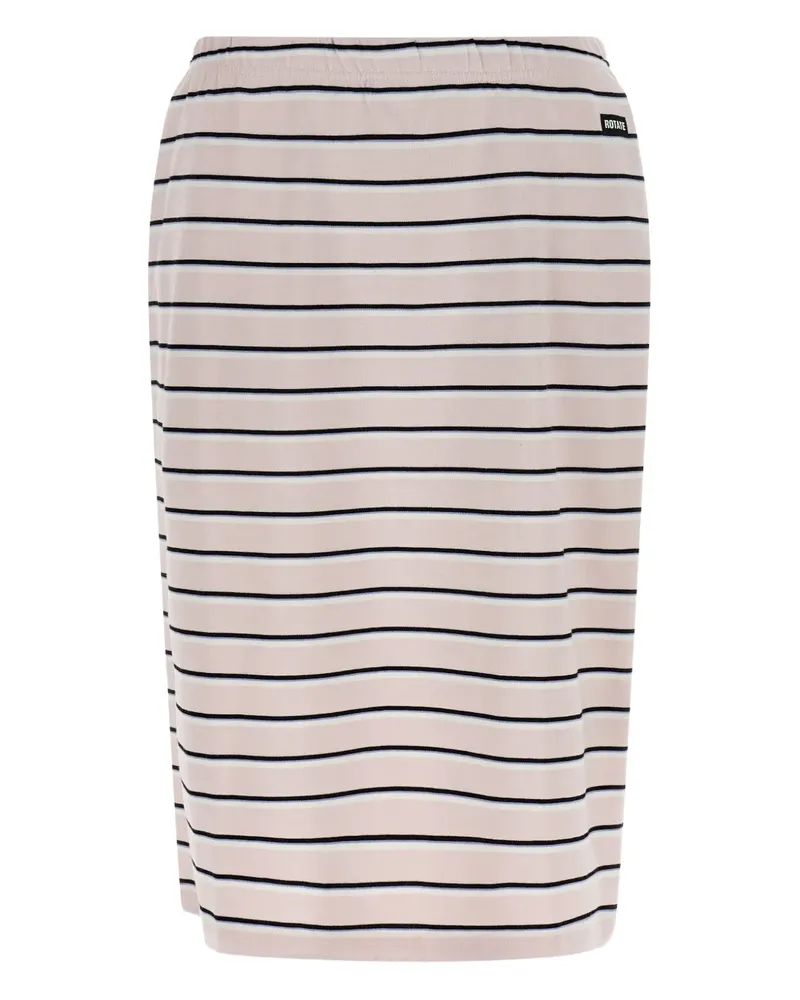 ROTATE Birger Christensen Rock mit Logo-Patch - Rosa Rosa