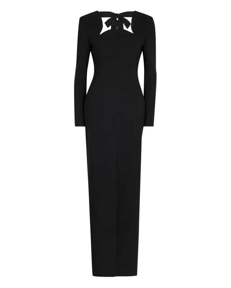Roksanda Ilincic Zari bow-detail dress - Schwarz Schwarz