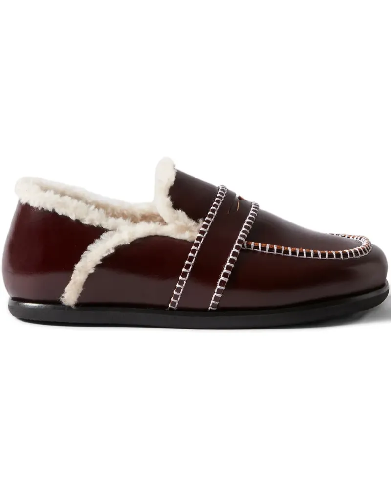 Claudie Pierlot Mules mit Kontrastnaht - Rot Rot