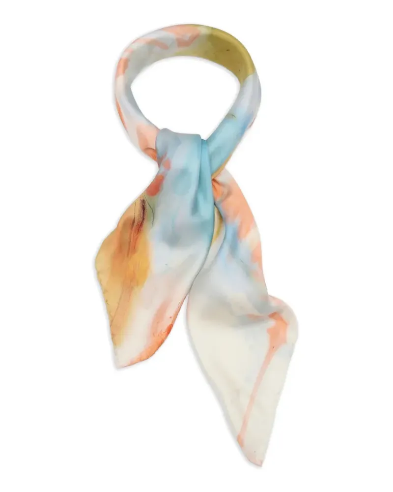 Ulla Johnson Chiara abstract-print scarf - Nude Nude