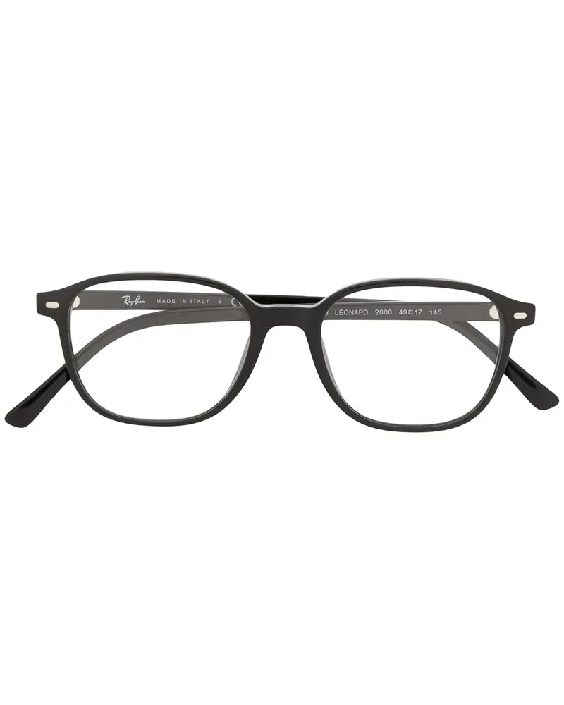 Ray Ban Brille mit eckigem Gestell - Schwarz Schwarz