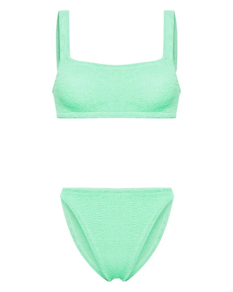 Hunza G Xandra Bikini mit Knitteroptik - Grün Grün