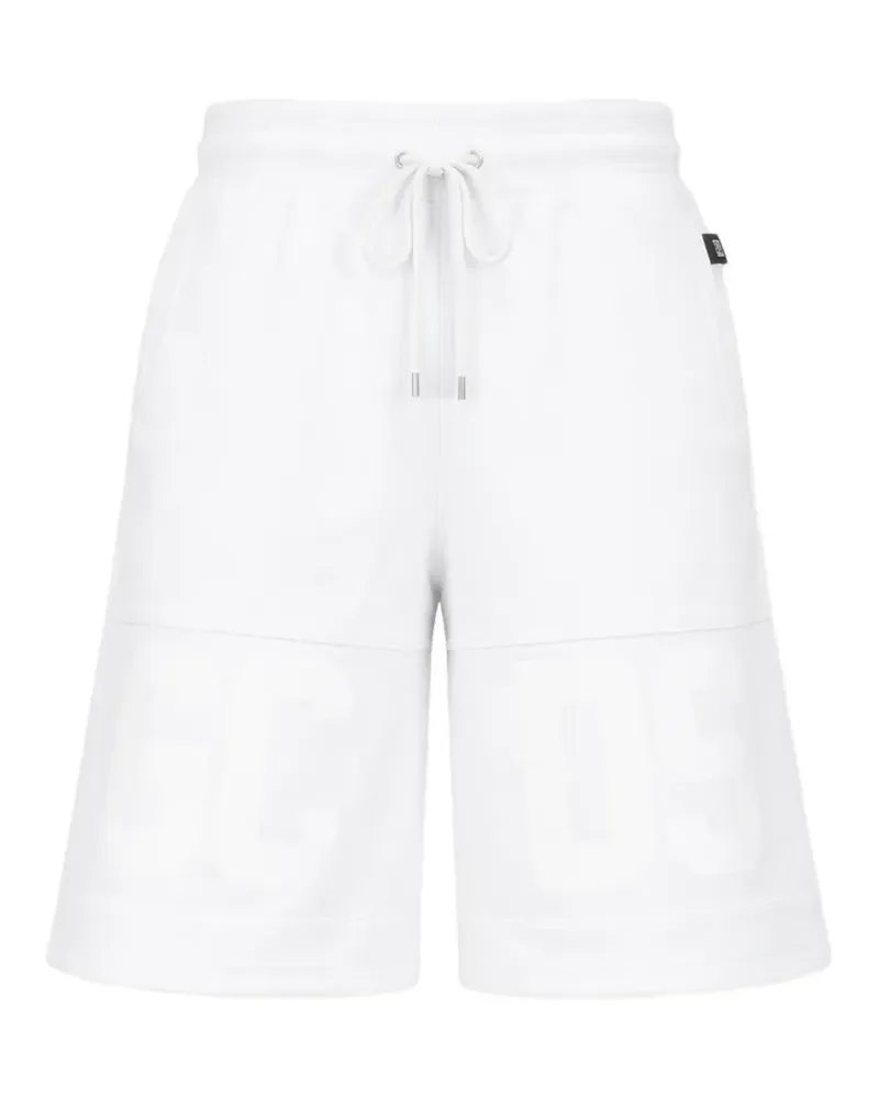 GCDS Shorts mit Logo - Weiß Weiß