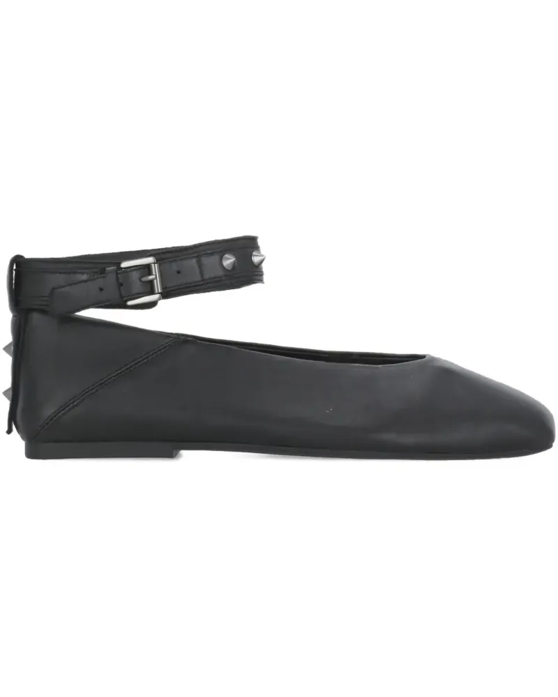 ash Ballerinas mit Schnallenriemen - Schwarz Schwarz