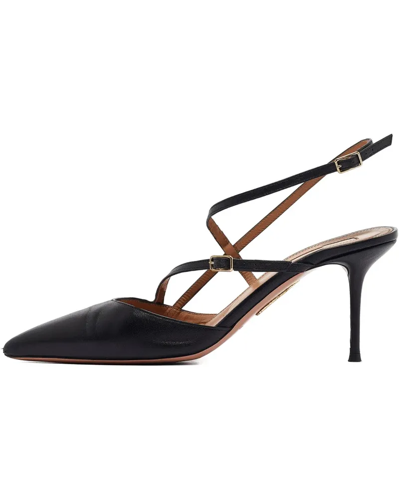 Aquazzura Pumps mit Slingback-Riemen - Schwarz Schwarz