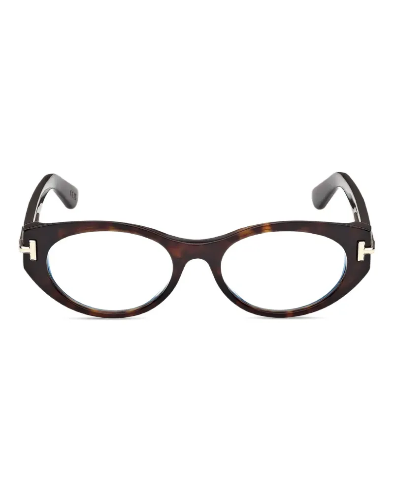 Tom Ford Brille mit ovalem Gestell - Braun Braun