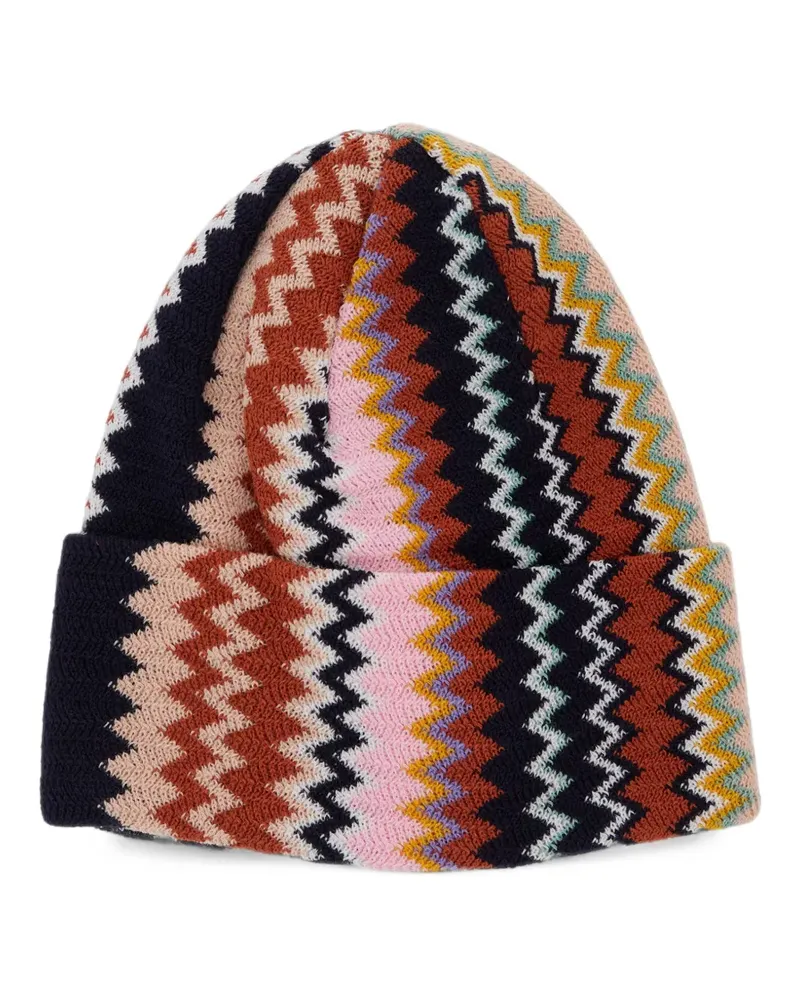 Missoni zigzag beanie hat - Schwarz Schwarz