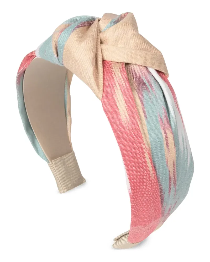 Jennifer Behr Ikat Samaya knotted headband - Nude Nude