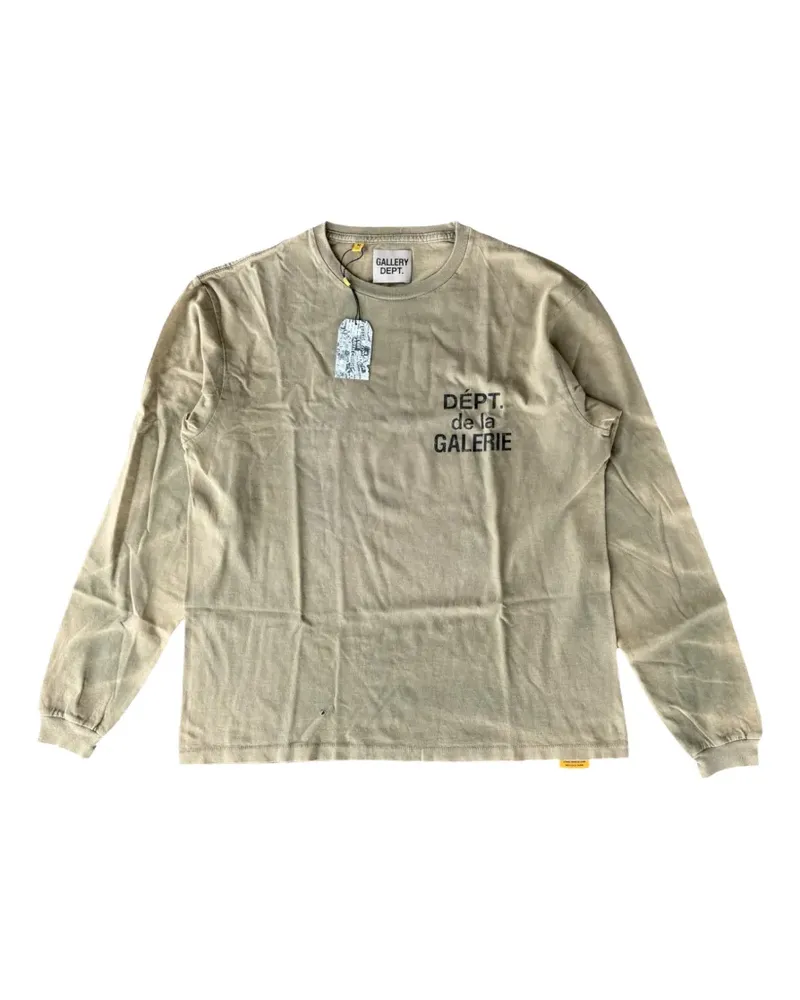GALLERY DEPT. logo-print long-sleeve T-shirt - Nude Nude