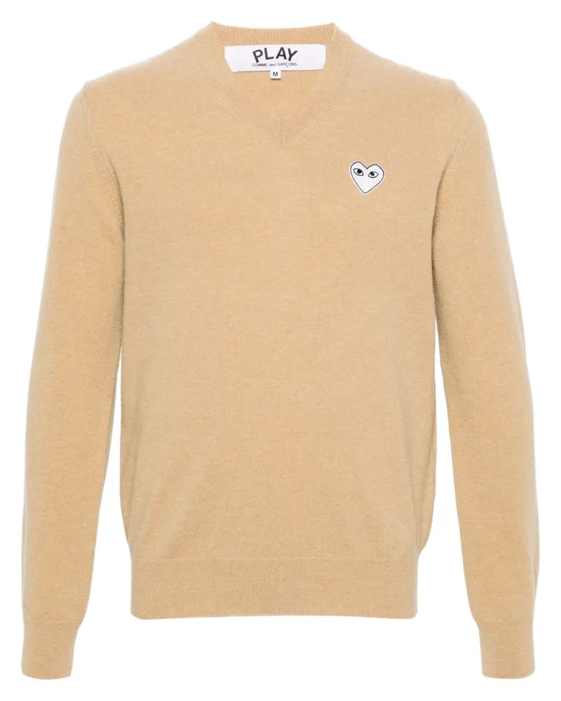 Comme des Garçons Pullover mit Herz-Patch - Nude Nude