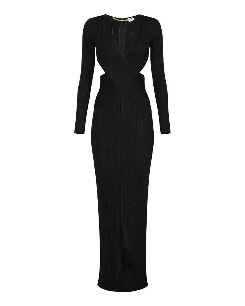 Elisabetta Franchi V-neck maxi dress - Schwarz Schwarz