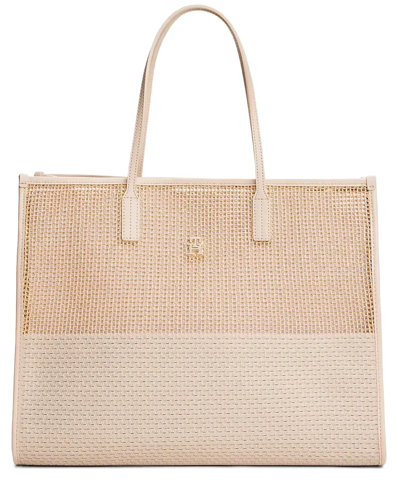 Tommy Hilfiger Tote Bag mit Netzeinsatz - Nude Nude