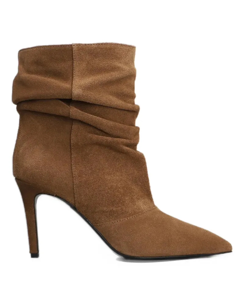 Via Roma 15 slouchy pointed-toe ankle boots - Braun Braun