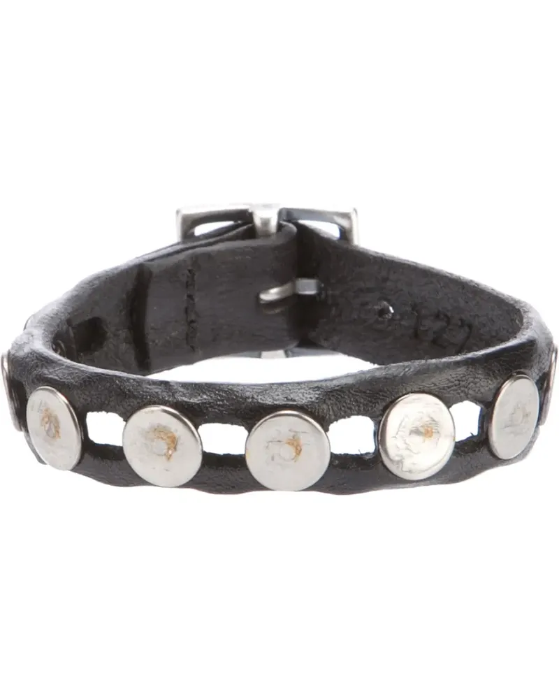 Orciani studded leather bracelet - Schwarz Schwarz