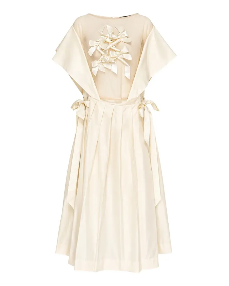 Simone Rocha Plissiertes Midikleid mit Schleifenverzierung - Nude Nude