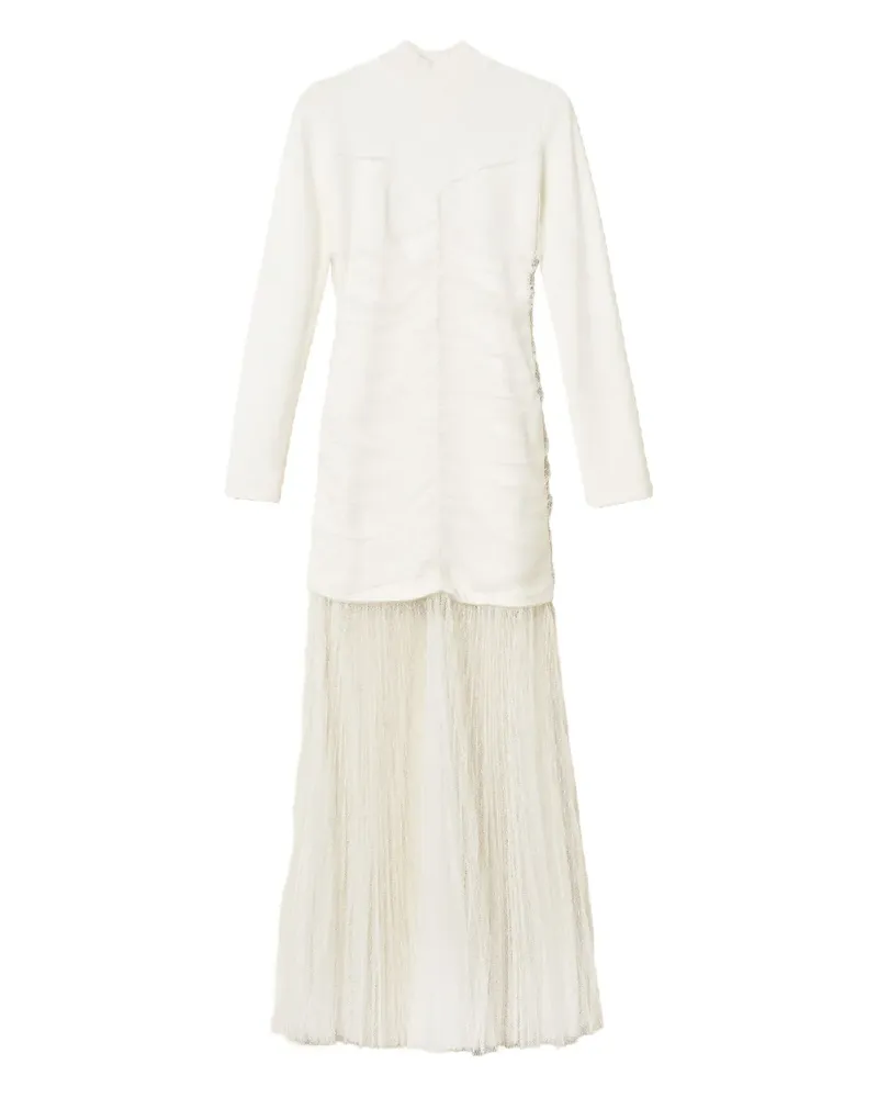 Twin-Set tulle knit maxi dress - Weiß Weiß