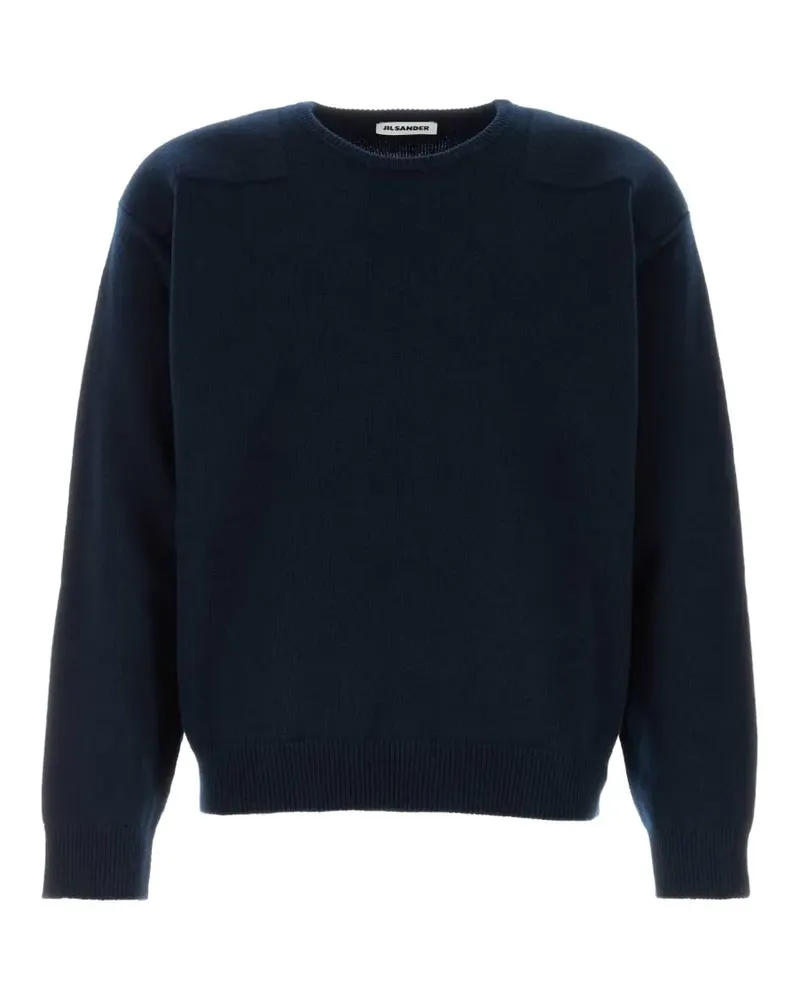 Jil Sander panelled crew-neck sweater - Blau Blau