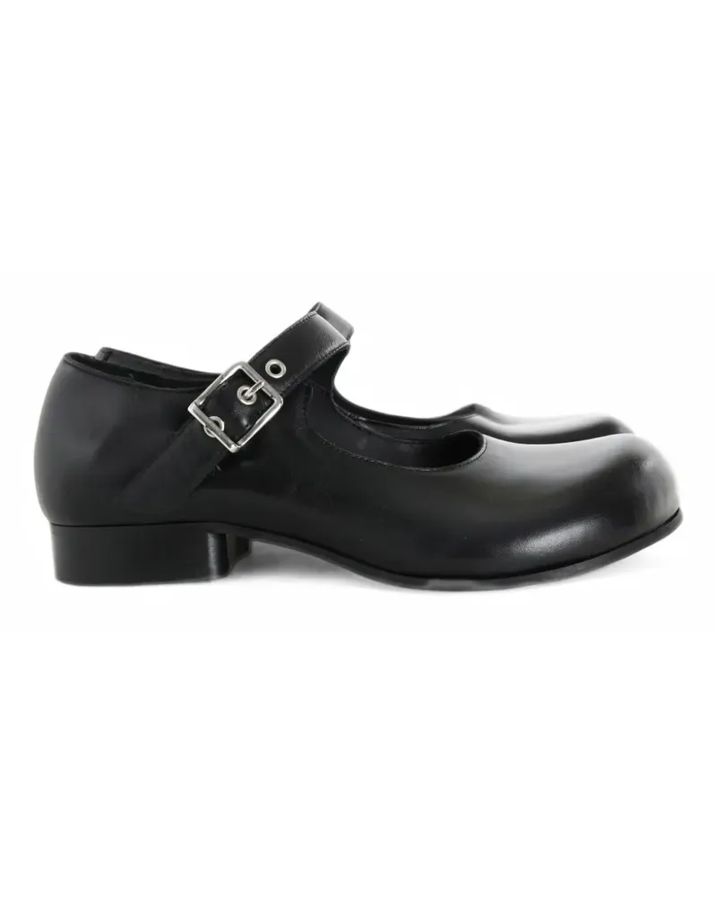 Comme des Garçons x Phileo buckle-strap leather ballet flats - Schwarz Schwarz