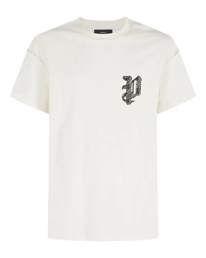 PURPLE BRAND Texturiertes T-Shirt - Nude Nude