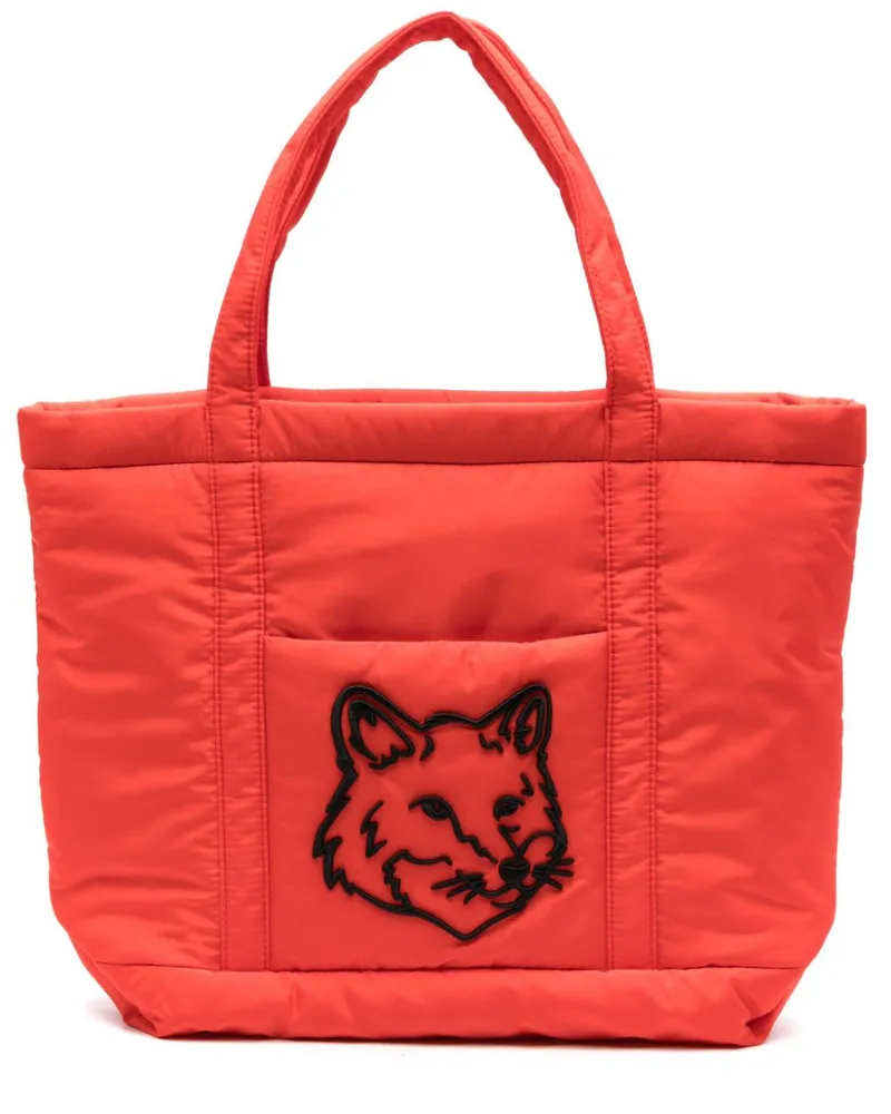 Kitsuné Mittelgroße Fox Head Tote Bag - Orange Orange
