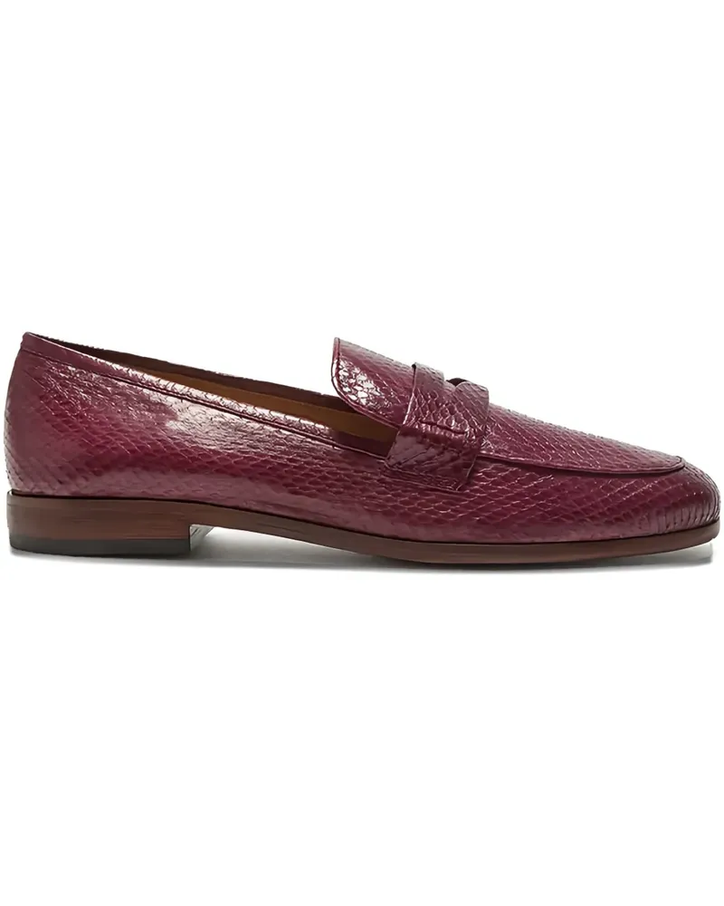 Maliparmi exotic-textured penny slot loafers - Rot Rot