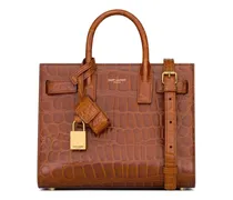 Nano Sac de Jour Tote Bag mit Kroko-Optik - Braun