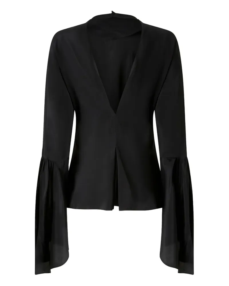 Pinko Bluse mit V-Ausschnitt - Schwarz Schwarz