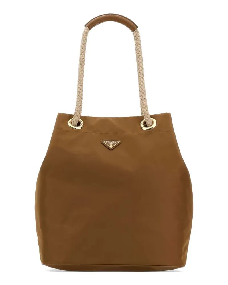 Prada large Mariner Re-Nylon bucket bag - Braun Braun