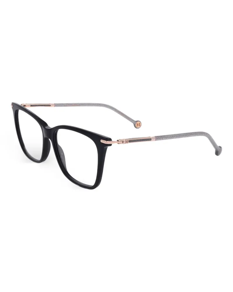 Carolina Herrera New York Eckige Sonnenbrille mit Glitter-Detail - Schwarz Schwarz