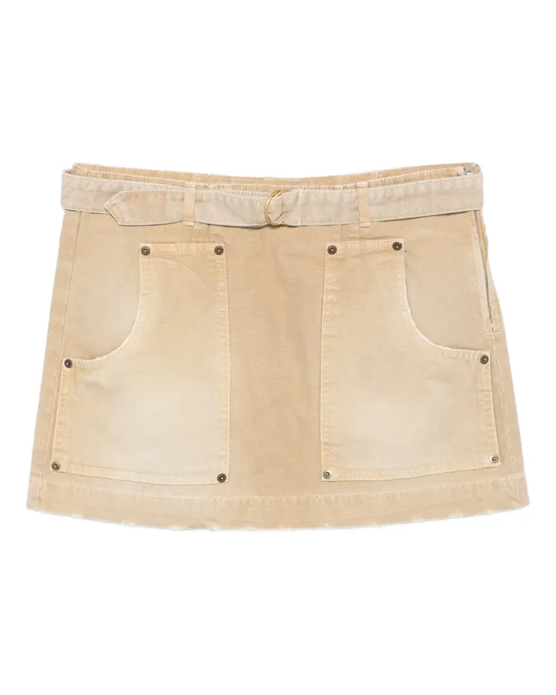 Semicouture belted mini skirt - Nude Nude