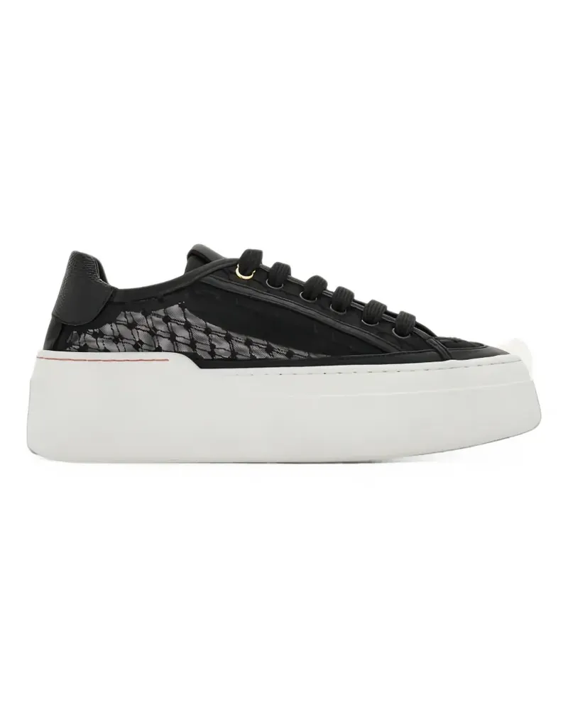 Ferragamo Sneakers mit transparentem Einsatz - Schwarz Schwarz