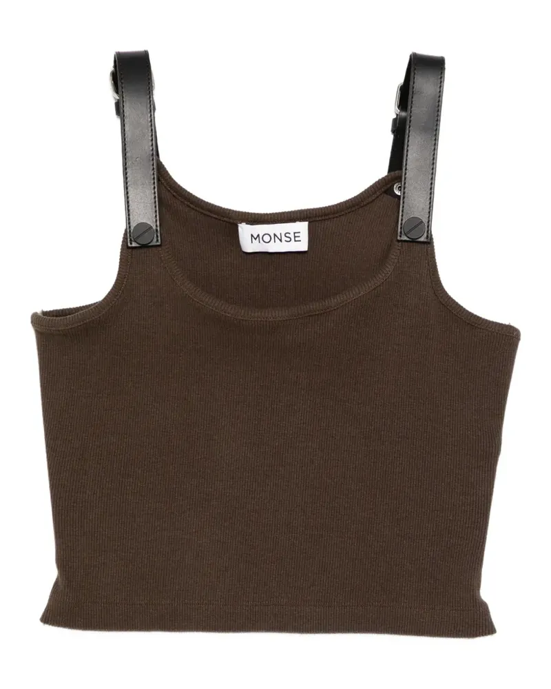 Monse Trägershirt aus Leder - Braun Braun