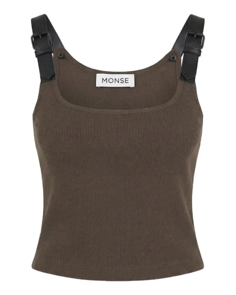 Monse Trägershirt aus Leder - Braun Braun