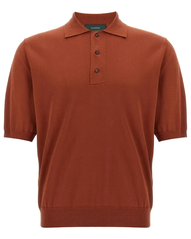 Zanone Klassisches Poloshirt - Braun Braun