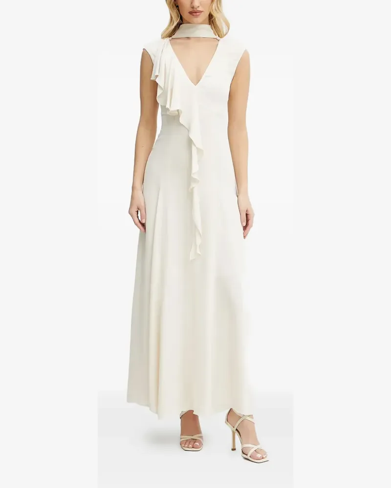 Karl Lagerfeld Maxikleid mit Rüschen - Nude Nude