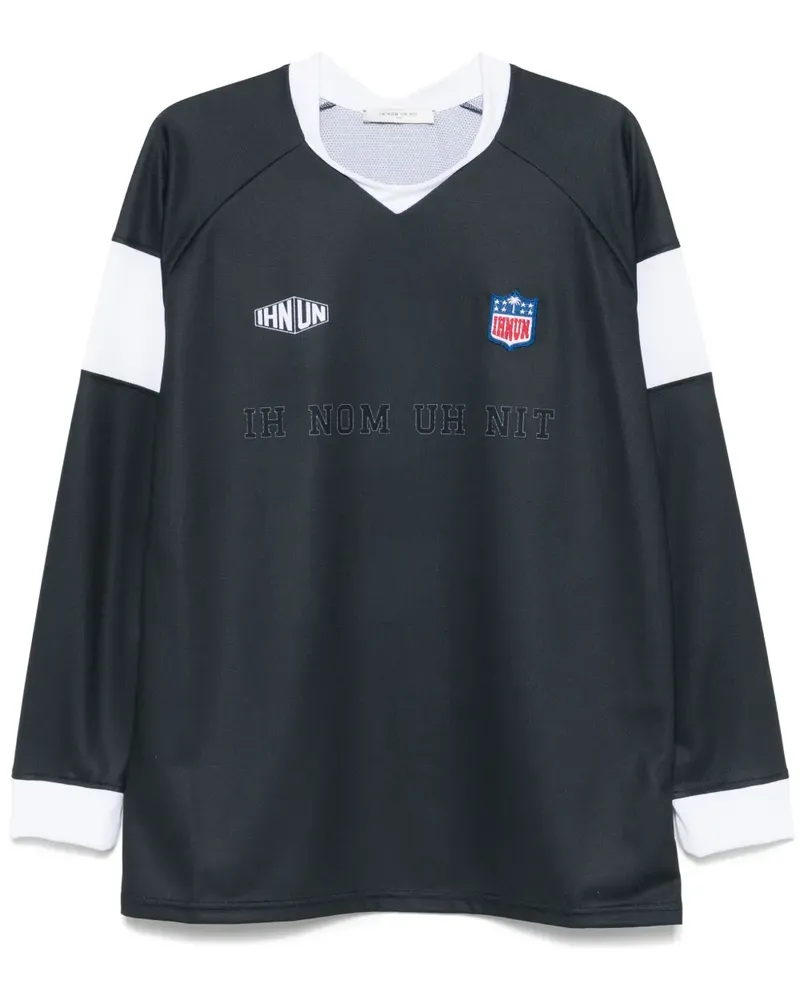 IH NOM UH NIT Langarmshirt mit Sport-Patch - Grau Grau