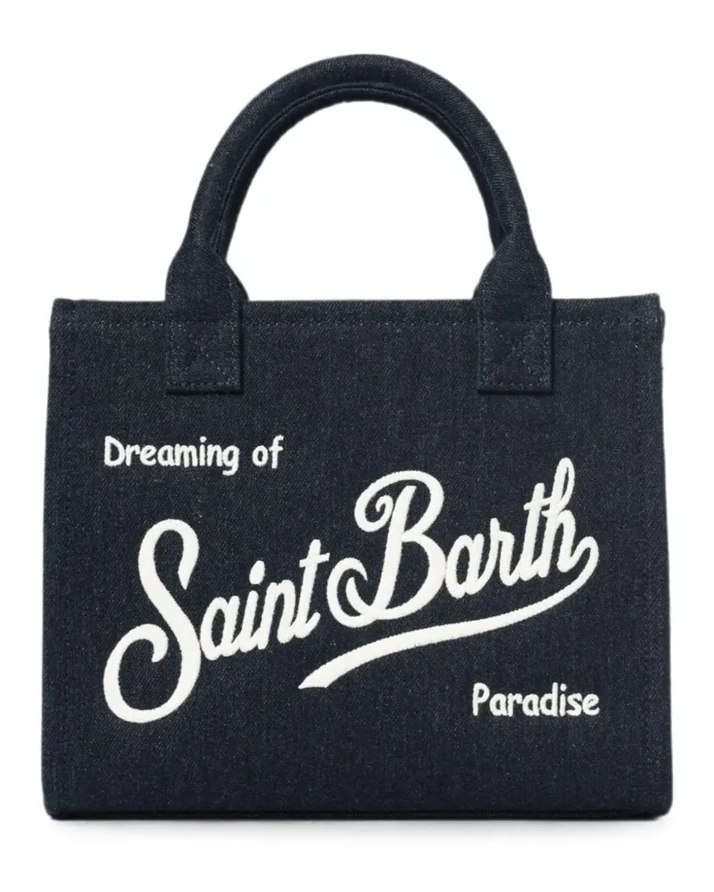MC2 Saint Barth Vanity Shopper mit Logo-Stickerei - Blau Blau