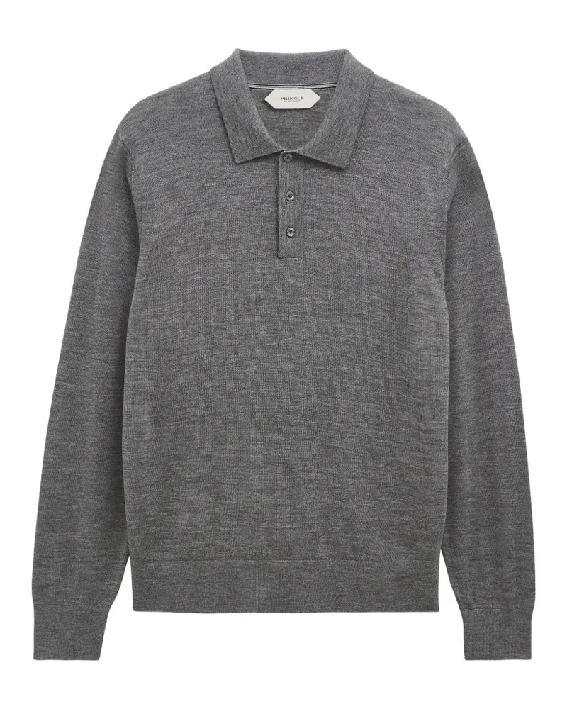 Pringle of Scotland polo-collar merino wool jumper - Grau Grau