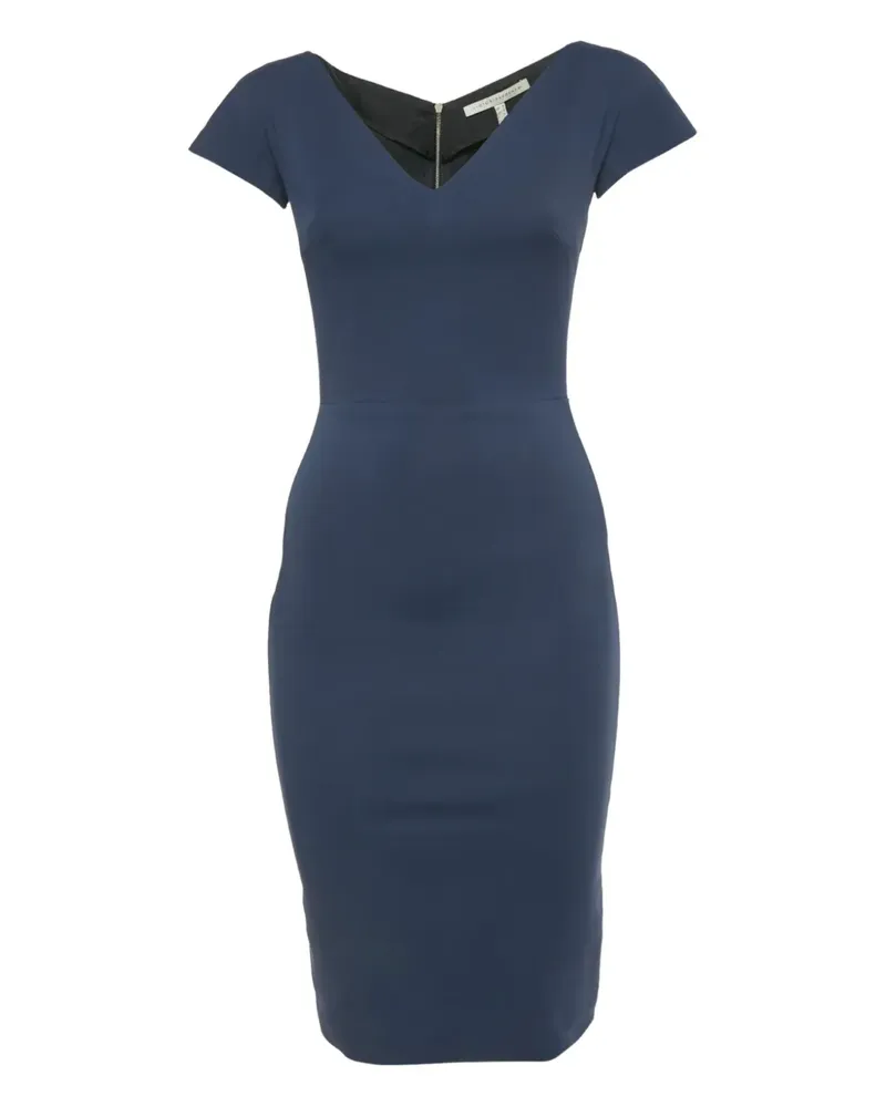 Victoria Beckham V-neck mini dress - Blau Blau