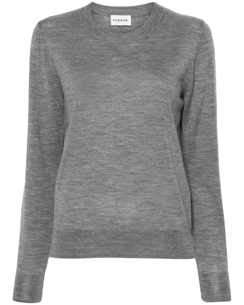 P.A.R.O.S.H. P.A.R.O H. Melierter Pullover Grau