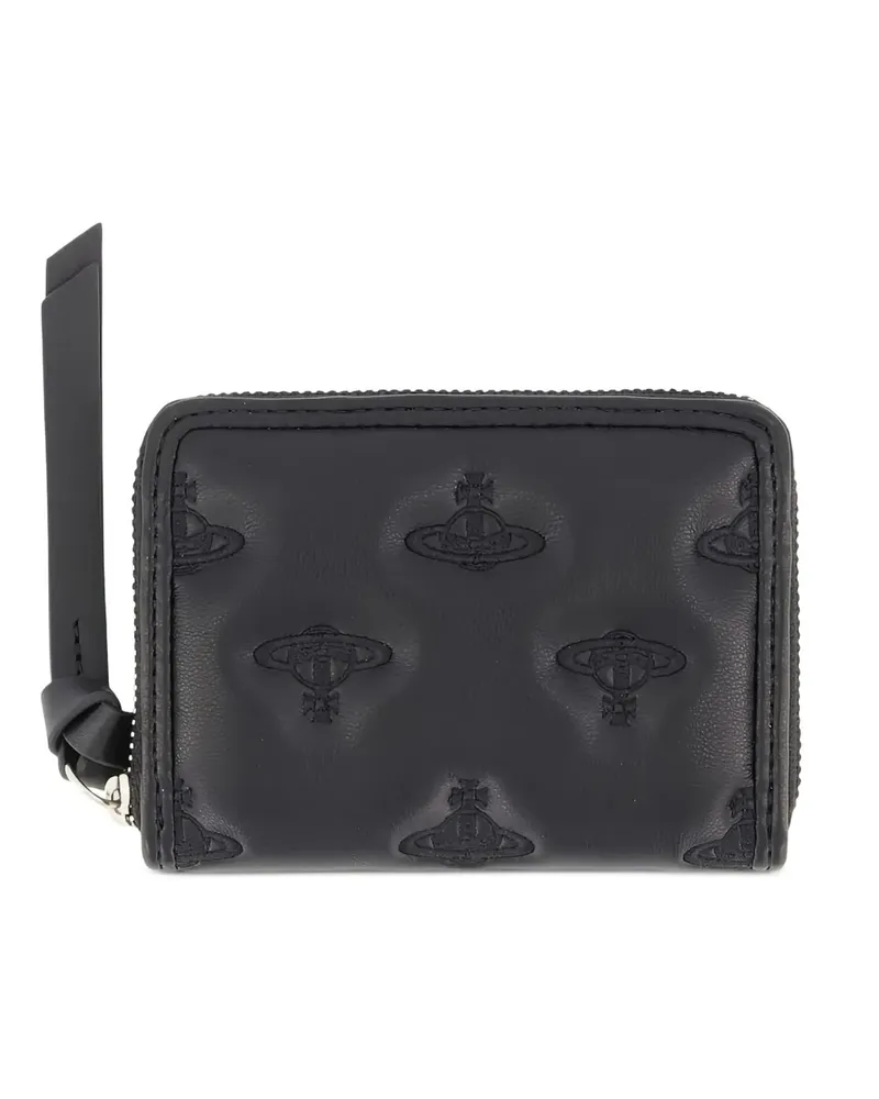 Vivienne Westwood Portemonnaie mit Orb-Steppung - Schwarz Schwarz
