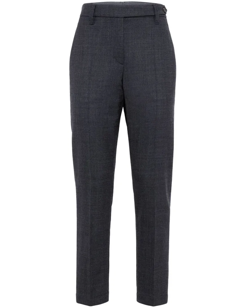 Brunello Cucinelli Klassische Cropped-Hose - Grau Grau